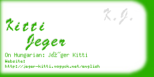 kitti jeger business card